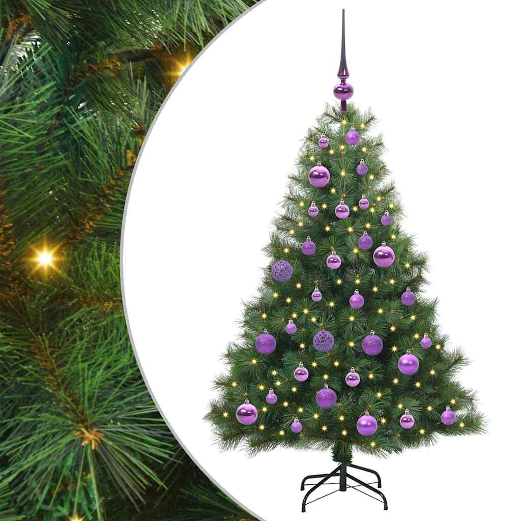 Albero di Natale artificiale con 150 LED Verde 120 cm PE e PVC 3397763