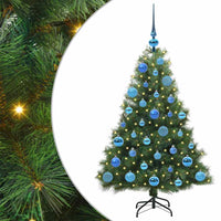 Albero di Natale Artificiale-Albero Natalizio con 150 LED Verde 120 cm PE e PVC 337318