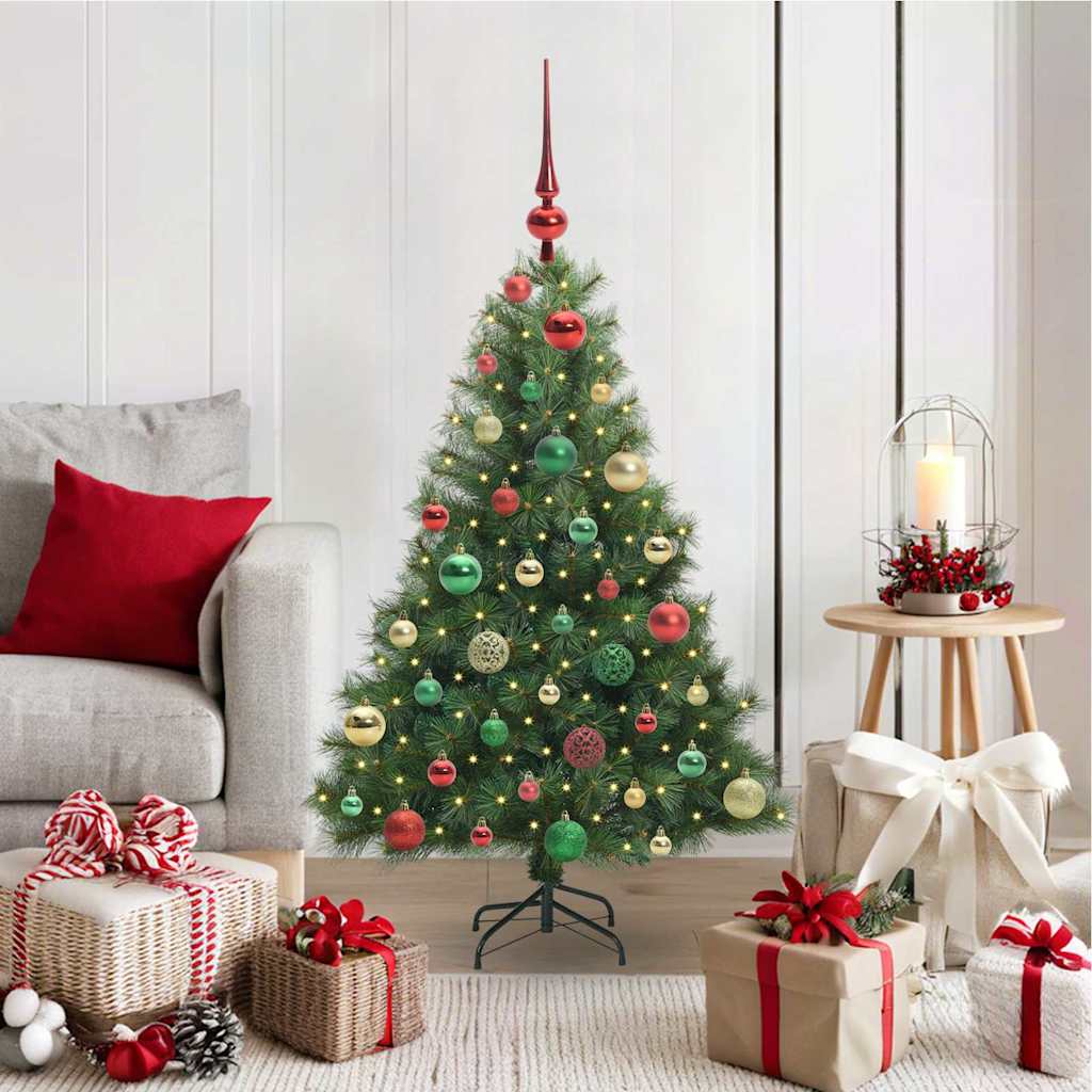Albero di Natale artificiale con 150 LED Verde 120 cm PE e PVC 3397765