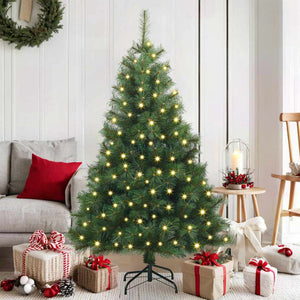 Albero di Natale artificiale con 150 LED Verde 150 cm PE e PVC 3397766