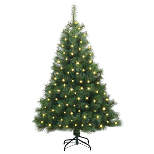 Albero di Natale artificiale con 150 LED Verde 150 cm PE e PVC 3397766