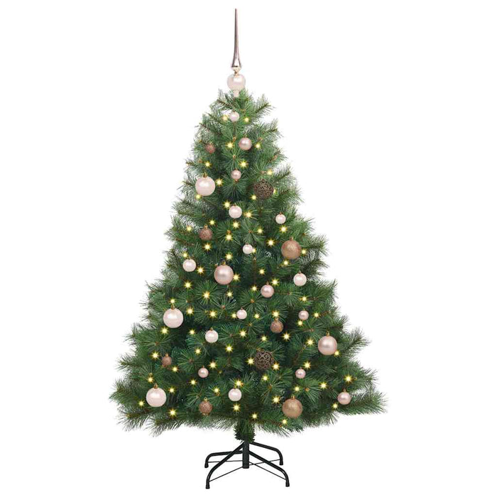 Albero di Natale artificiale con 150 LED Verde 150 cm PE e PVC 3397768