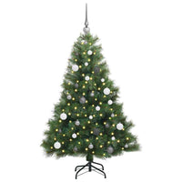 Albero di Natale artificiale con 150 LED Verde 150 cm PE e PVC 3397769