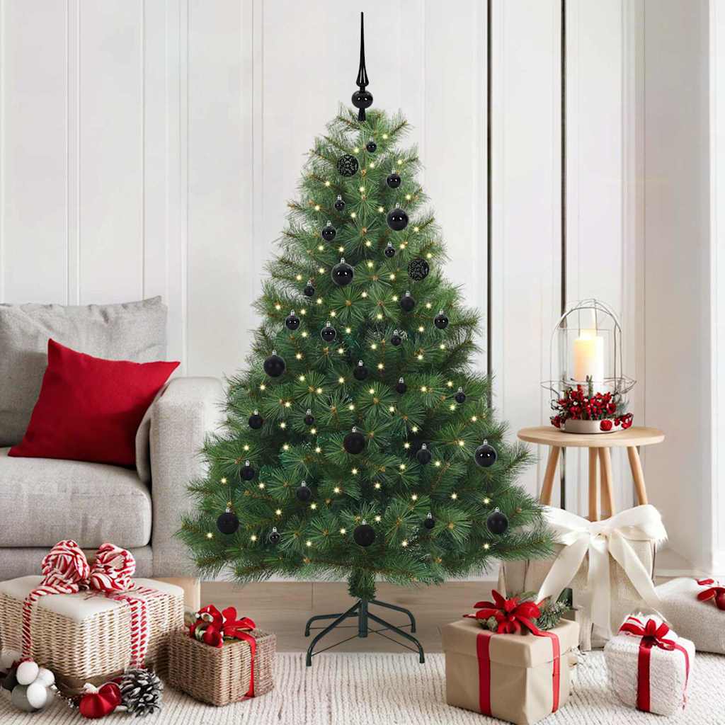 Albero di Natale artificiale con 150 LED Verde 150 cm PE e PVC 3397771