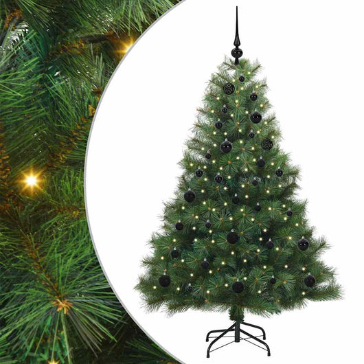 Albero di Natale artificiale con 150 LED Verde 150 cm PE e PVC 3397771