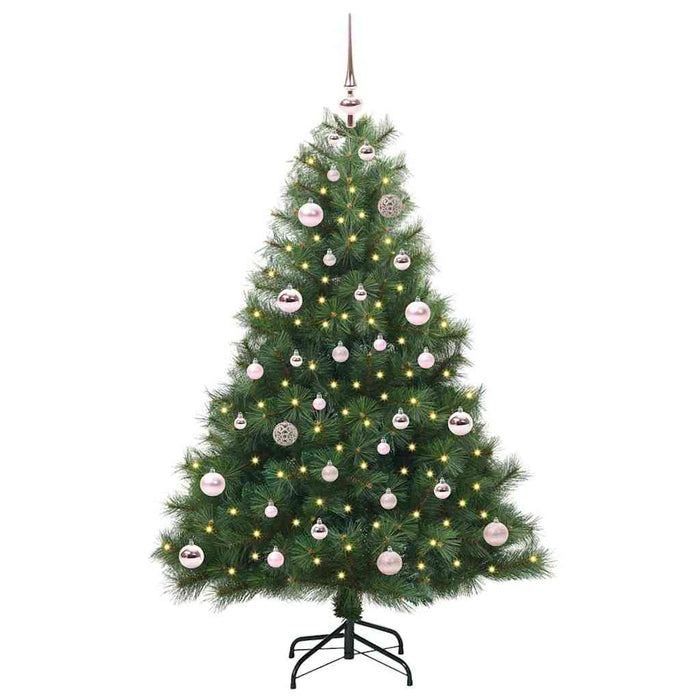 Albero di Natale artificiale con 150 LED Verde 150 cm PE e PVC 3397772