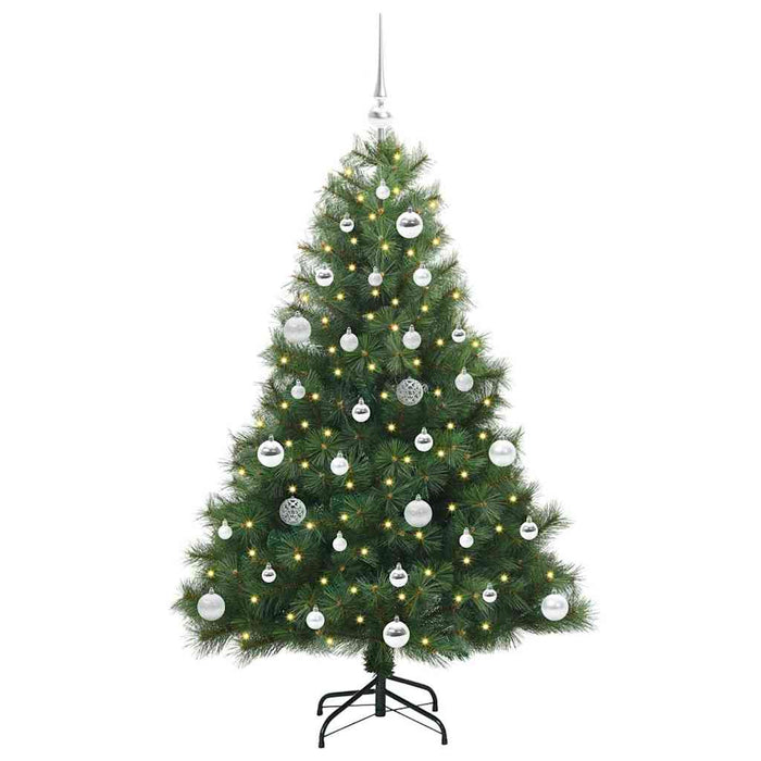Albero di Natale artificiale con 150 LED Verde 150 cm PE e PVC 3397775