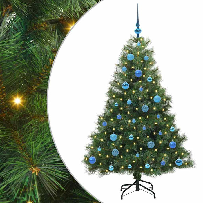 Albero di Natale artificiale con 150 LED Verde 150 cm PE e PVC 3397777