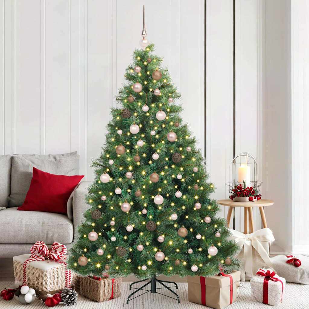 Albero di Natale artificiale con 300 LED Verde 180 cm PE e PVC 3397781
