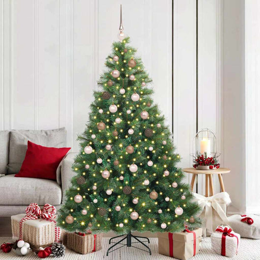 Albero di Natale artificiale con 300 LED Verde 180 cm PE e PVC 3397781