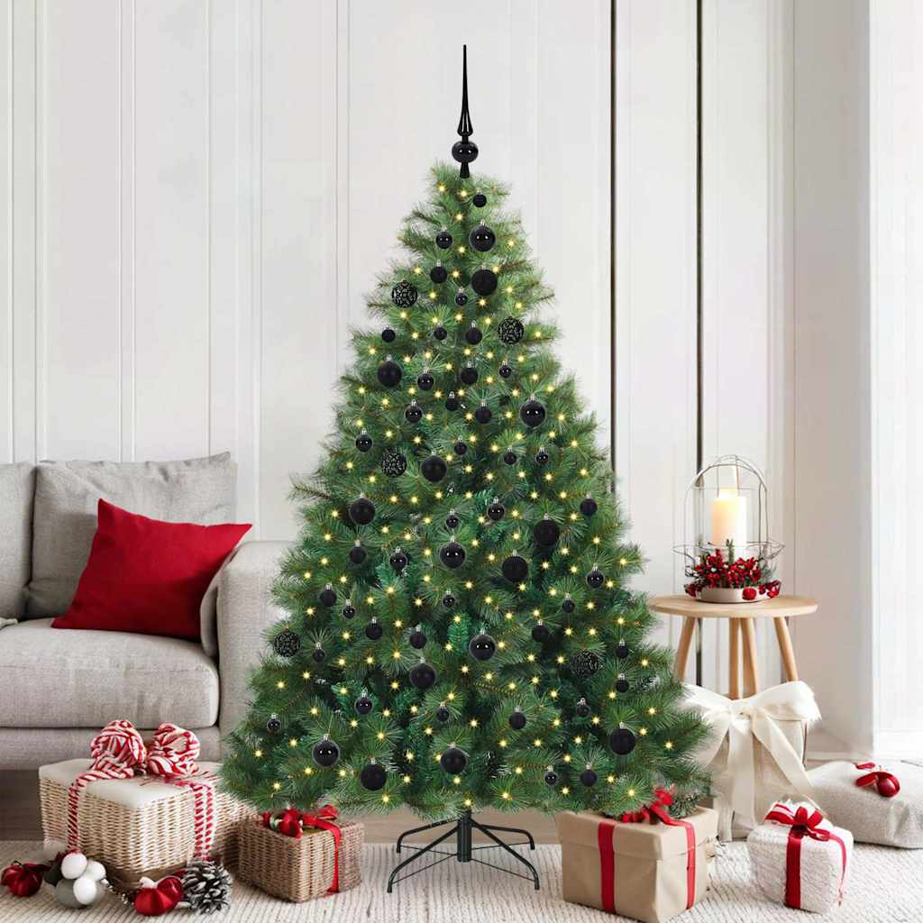 Albero di Natale artificiale con 300 LED Verde 180 cm PE e PVC 3397784