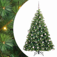 Albero di Natale Artificiale-Albero Natalizio con 300 LED Verde 180 cm PE e PVC 881498