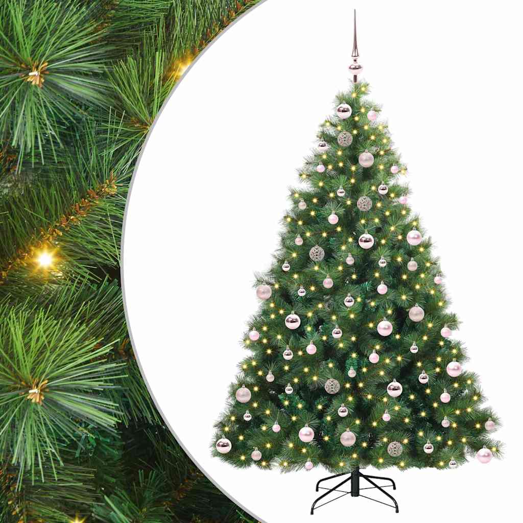Albero di Natale artificiale con 300 LED Verde 180 cm PE e PVC 3397785