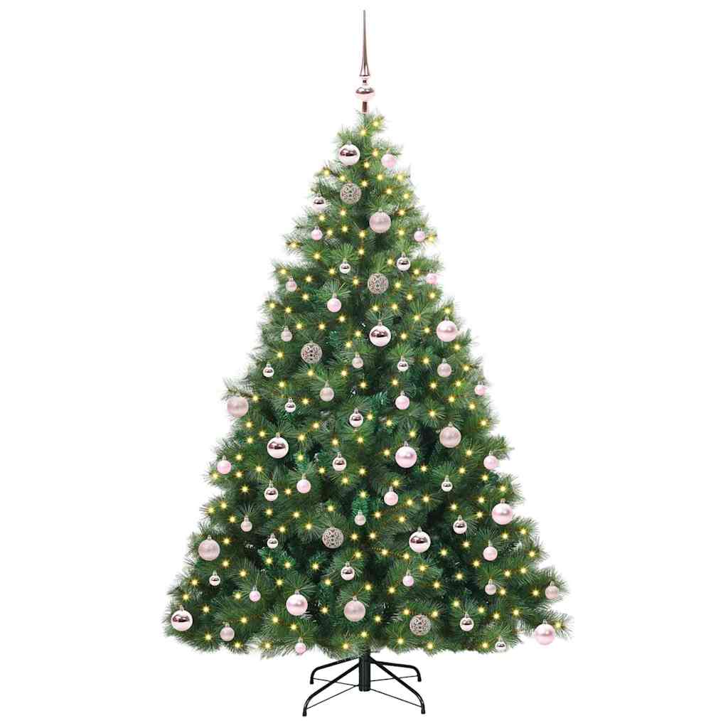 Albero di Natale artificiale con 300 LED Verde 180 cm PE e PVC 3397785