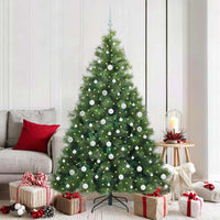Albero di Natale artificiale con 300 LED Verde 180 cm PE e PVC 3397786