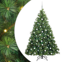 Albero di Natale Artificiale-Albero Natalizio con 300 LED Verde 180 cm PE e PVC 697702
