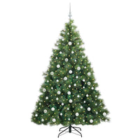 Albero di Natale Artificiale-Albero Natalizio con 300 LED Verde 180 cm PE e PVC 697702