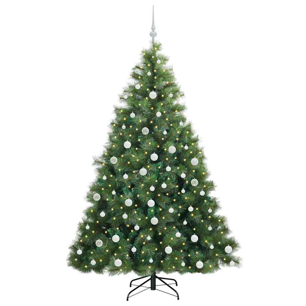 Albero di Natale artificiale con 300 LED Verde 180 cm PE e PVC 3397786