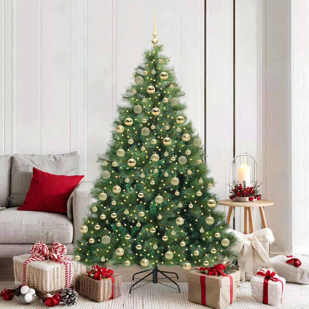 Albero di Natale artificiale con 300 LED Verde 180 cm PE e PVC 3397787