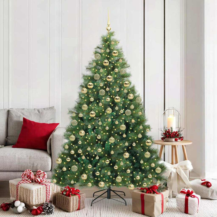 Albero di Natale artificiale con 300 LED Verde 180 cm PE e PVC 3397787