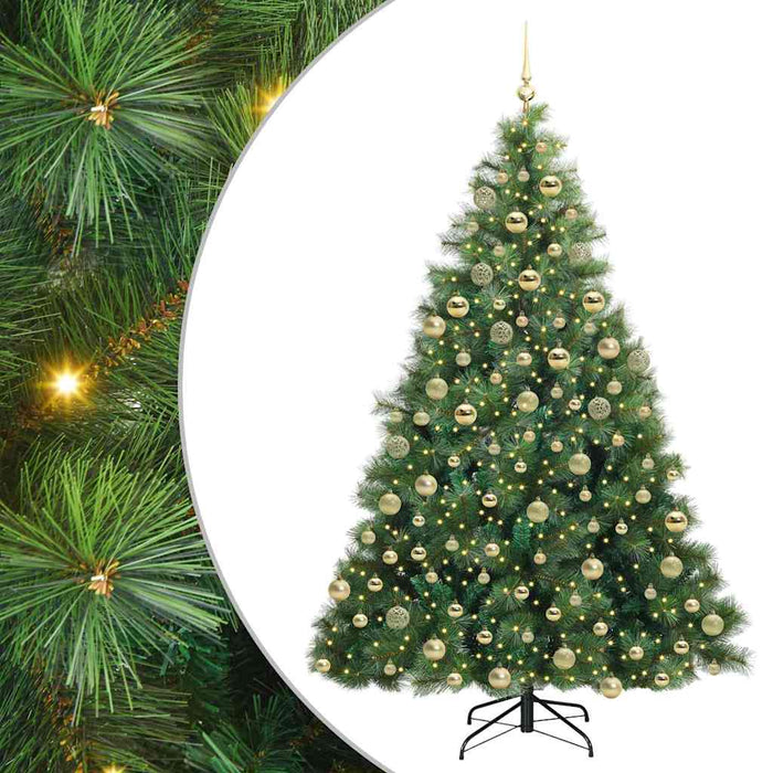 Albero di Natale artificiale con 300 LED Verde 180 cm PE e PVC 3397787