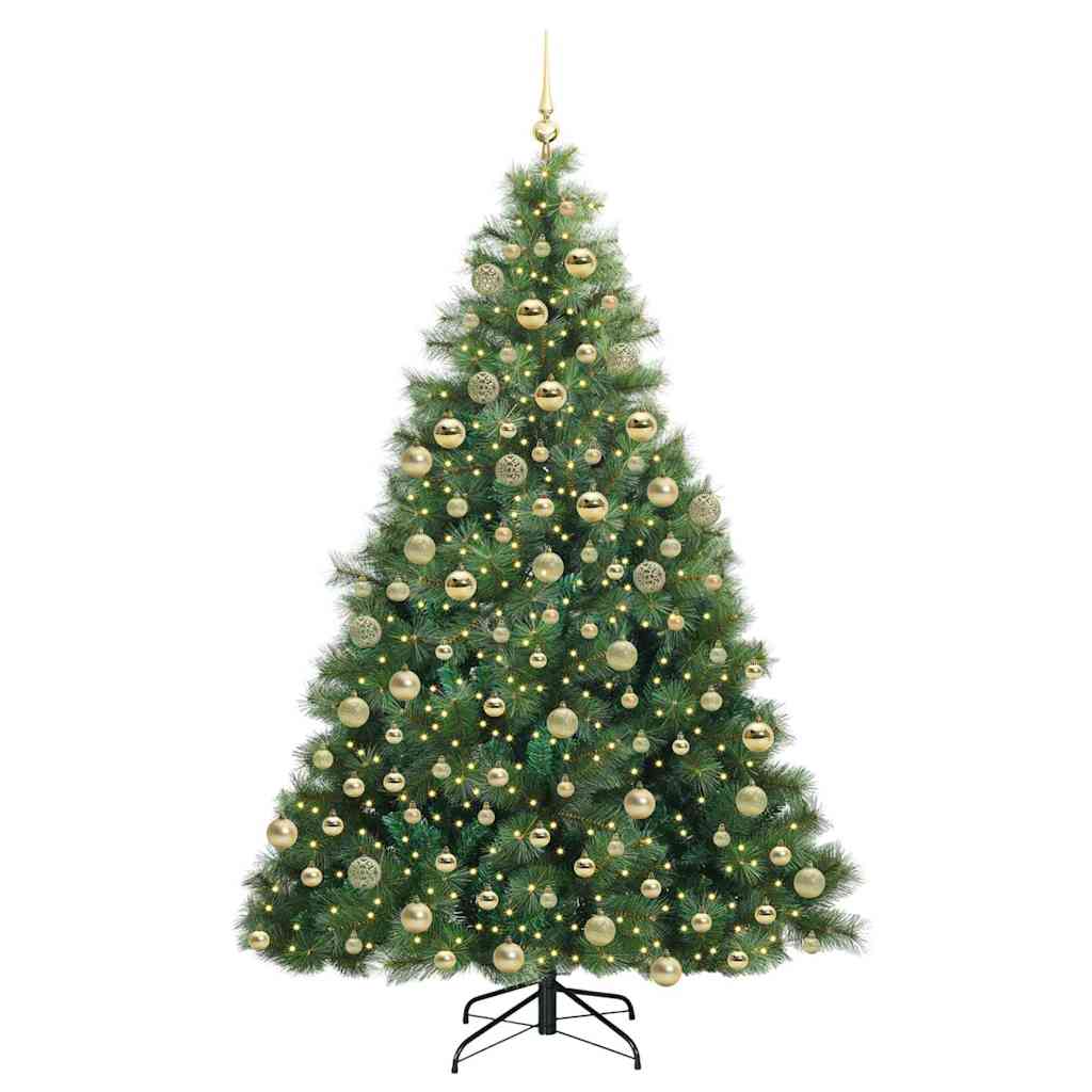 Albero di Natale artificiale con 300 LED Verde 180 cm PE e PVC 3397787