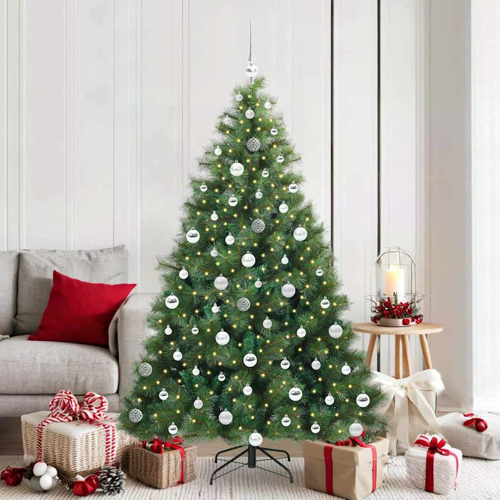 Albero di Natale artificiale con 300 LED Verde 180 cm PE e PVC 3397788