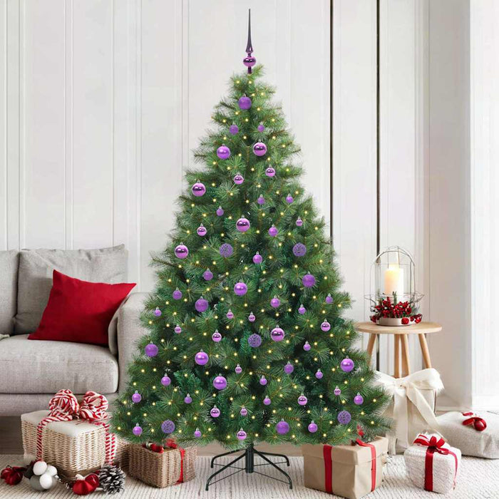 Albero di Natale artificiale con 300 LED Verde 180 cm PE e PVC 3397789