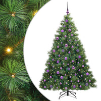 Albero di Natale Artificiale-Albero Natalizio con 300 LED Verde 180 cm PE e PVC 345090