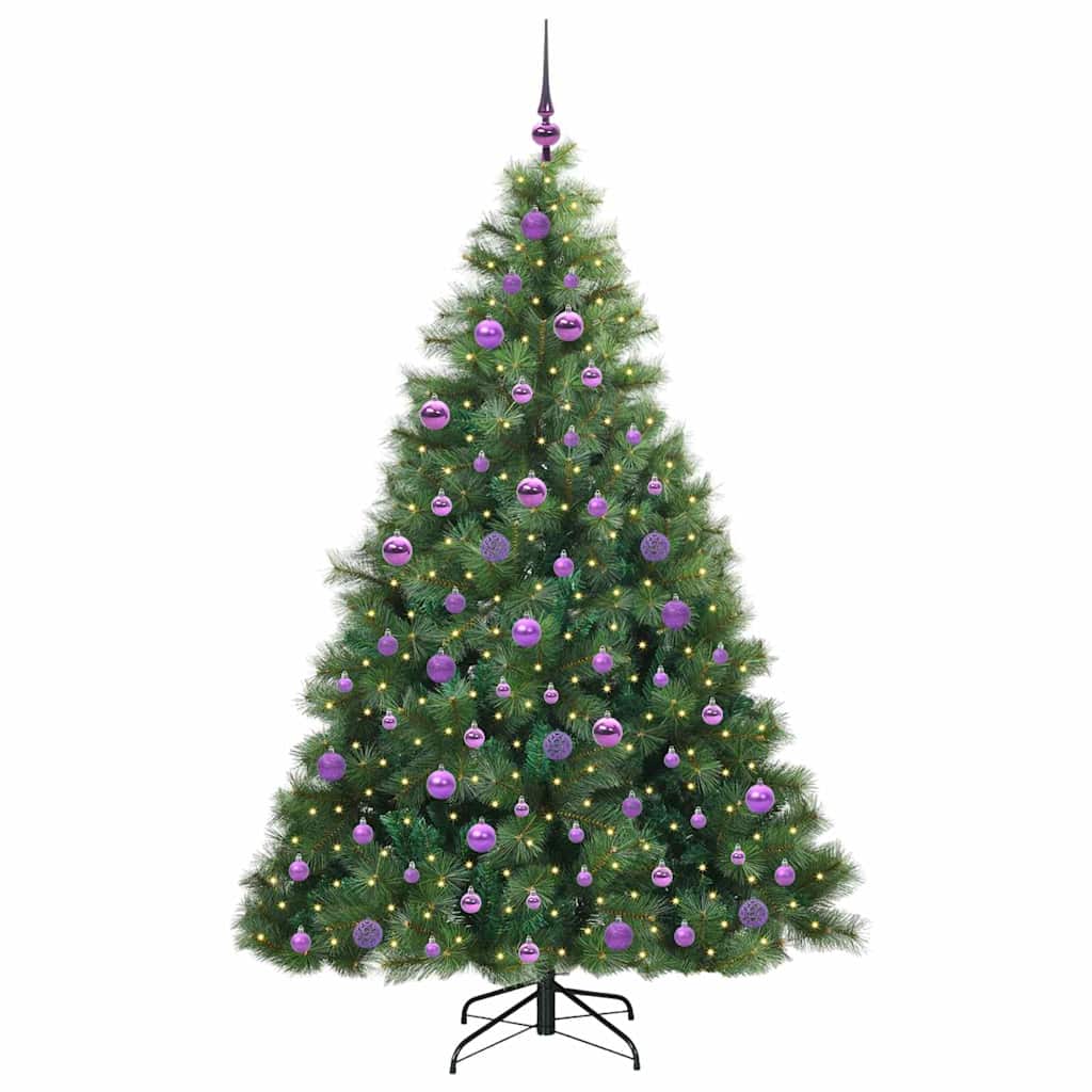 Albero di Natale artificiale con 300 LED Verde 180 cm PE e PVC 3397789