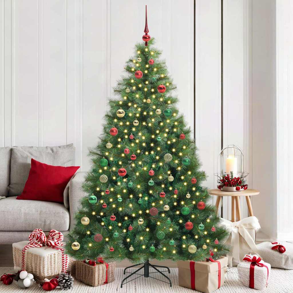 Albero di Natale artificiale con 300 LED Verde 180 cm PE e PVC 3397791