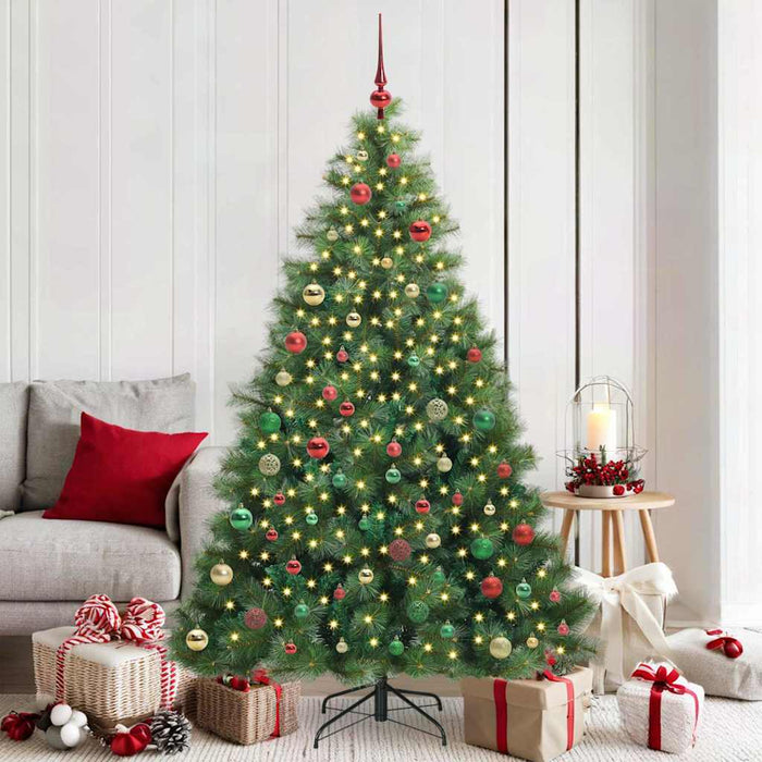 Albero di Natale artificiale con 300 LED Verde 180 cm PE e PVC 3397791