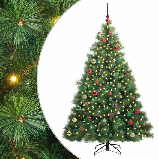 Albero di Natale artificiale con 300 LED Verde 180 cm PE e PVC 3397791
