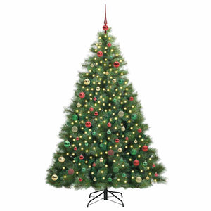 Albero di Natale artificiale con 300 LED Verde 180 cm PE e PVC 3397791