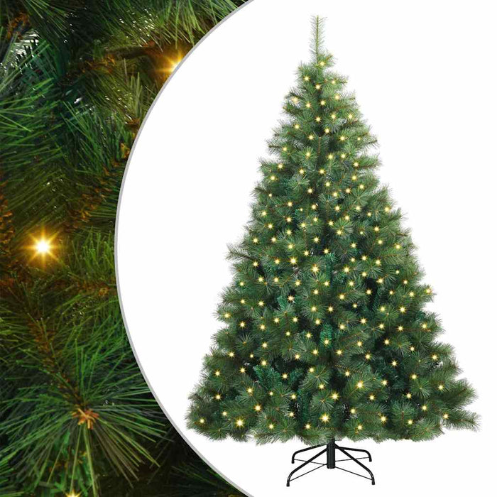 Albero di Natale artificiale con 300 LED Verde 210 cm PE e PVC 3397792
