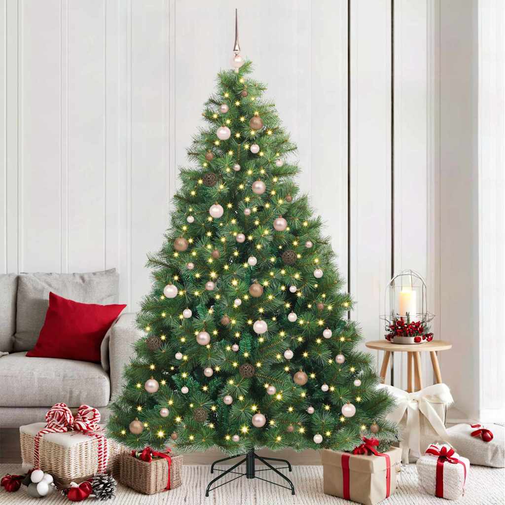 Albero di Natale artificiale con 300 LED Verde 210 cm PE e PVC 3397794