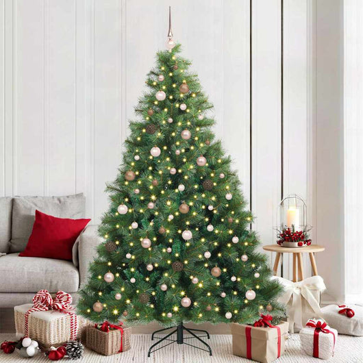 Albero di Natale artificiale con 300 LED Verde 210 cm PE e PVC 3397794