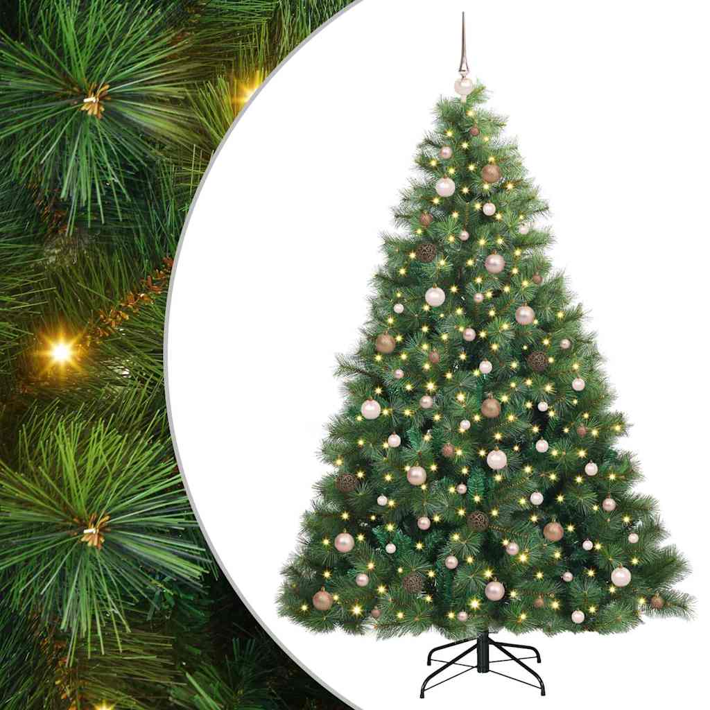 Albero di Natale artificiale con 300 LED Verde 210 cm PE e PVC 3397794