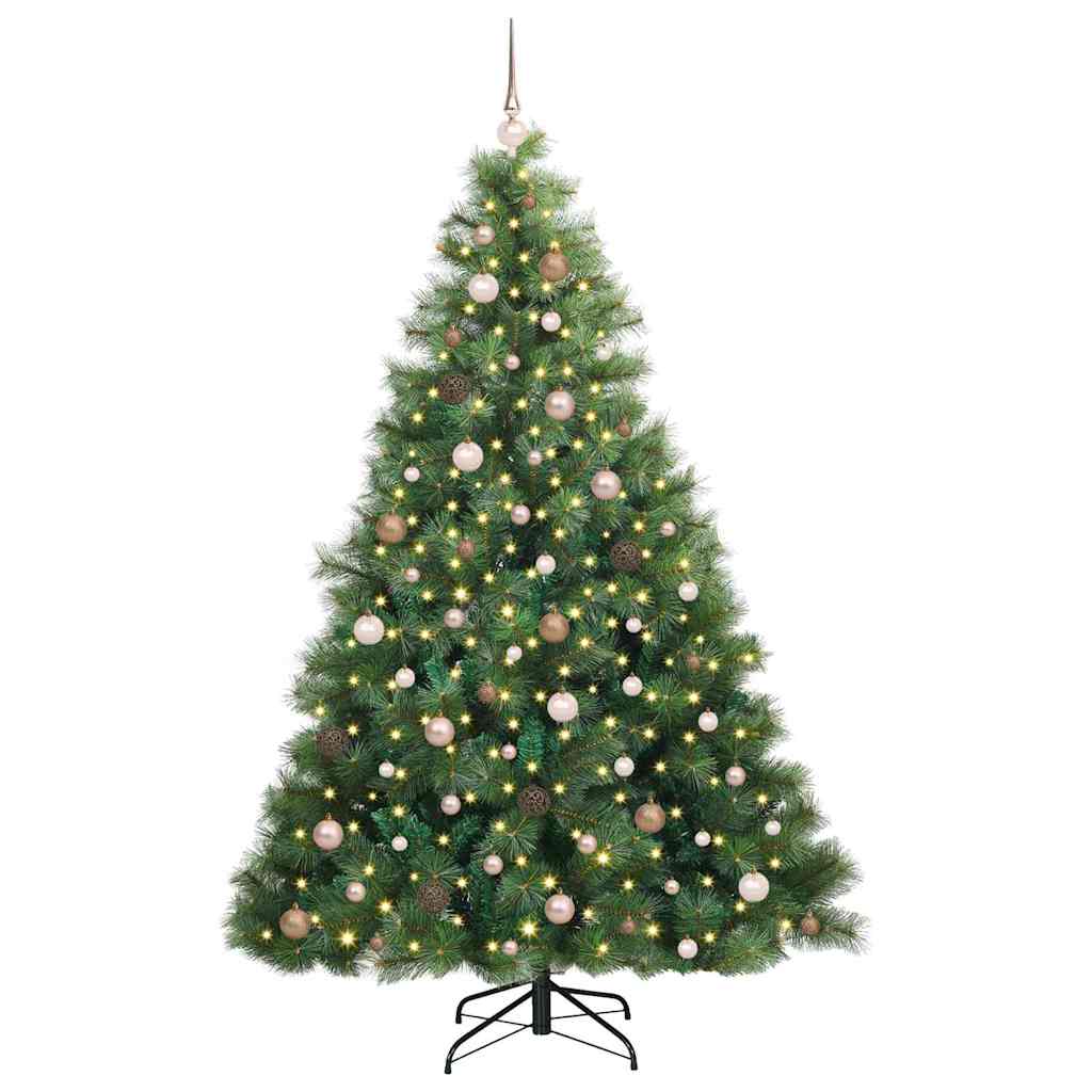 Albero di Natale artificiale con 300 LED Verde 210 cm PE e PVC 3397794