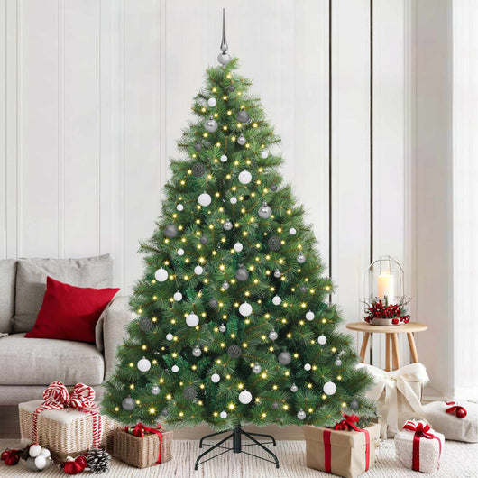 Albero di Natale artificiale con 300 LED Verde 210 cm PE e PVC 3397795