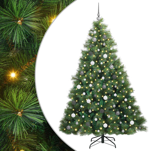 Albero di Natale artificiale con 300 LED Verde 210 cm PE e PVC 3397795