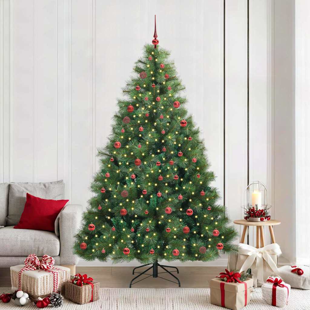 Albero di Natale artificiale con 300 LED Verde 210 cm PE e PVC 3397796