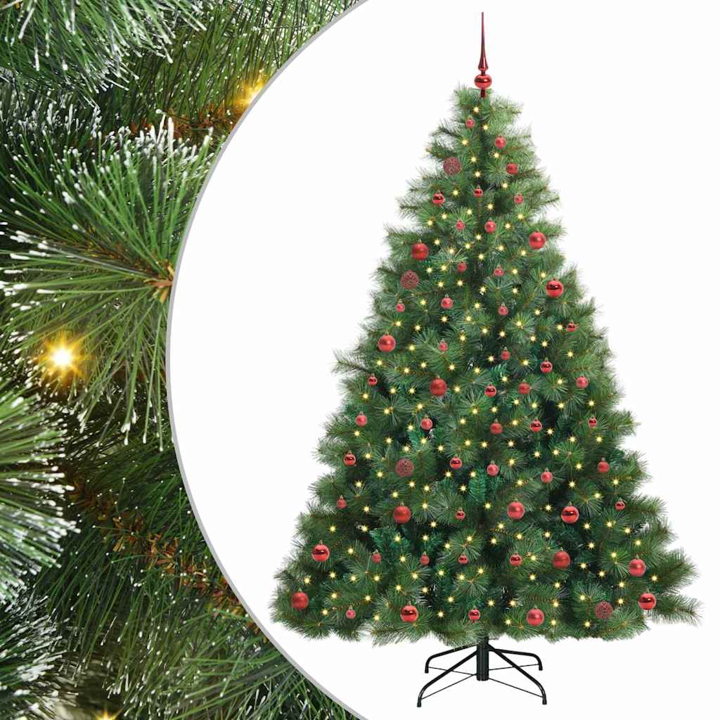 Albero di Natale artificiale con 300 LED Verde 210 cm PE e PVC 3397796