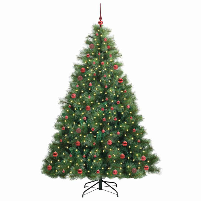 Albero di Natale artificiale con 300 LED Verde 210 cm PE e PVC 3397796