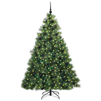 Albero di Natale artificiale con 300 LED Verde 210 cm PE e PVC 3397797