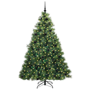 Albero di Natale artificiale con 300 LED Verde 210 cm PE e PVC 3397797