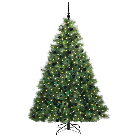 Albero di Natale artificiale con 300 LED Verde 210 cm PE e PVC 3397797