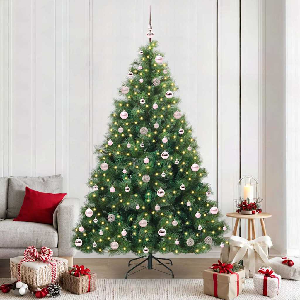 Albero di Natale artificiale con 300 LED Verde 210 cm PE e PVC 3397798