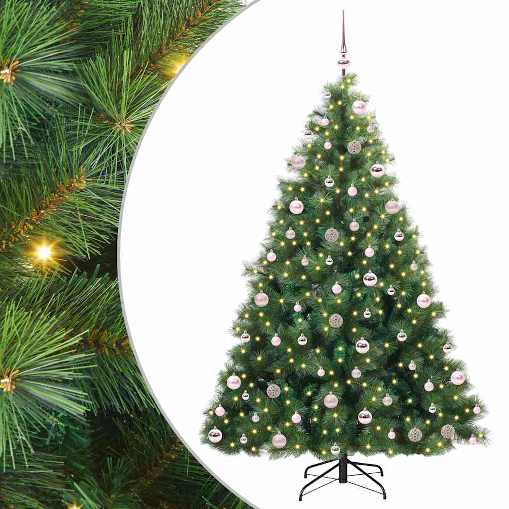 Albero di Natale artificiale con 300 LED Verde 210 cm PE e PVC 3397798