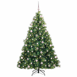 Albero di Natale artificiale con 300 LED Verde 210 cm PE e PVC 3397798